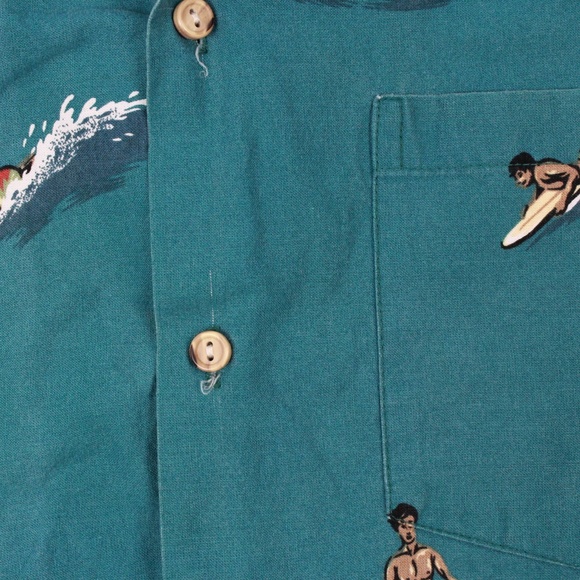 80's RJC Hawaiian Camp Button Up Shirt Adult Large - Picture 7 of 7